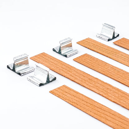Pabilo de Madera para Velas - 15×150 mm - Mecha de Madera con Fichas - Candle Craft