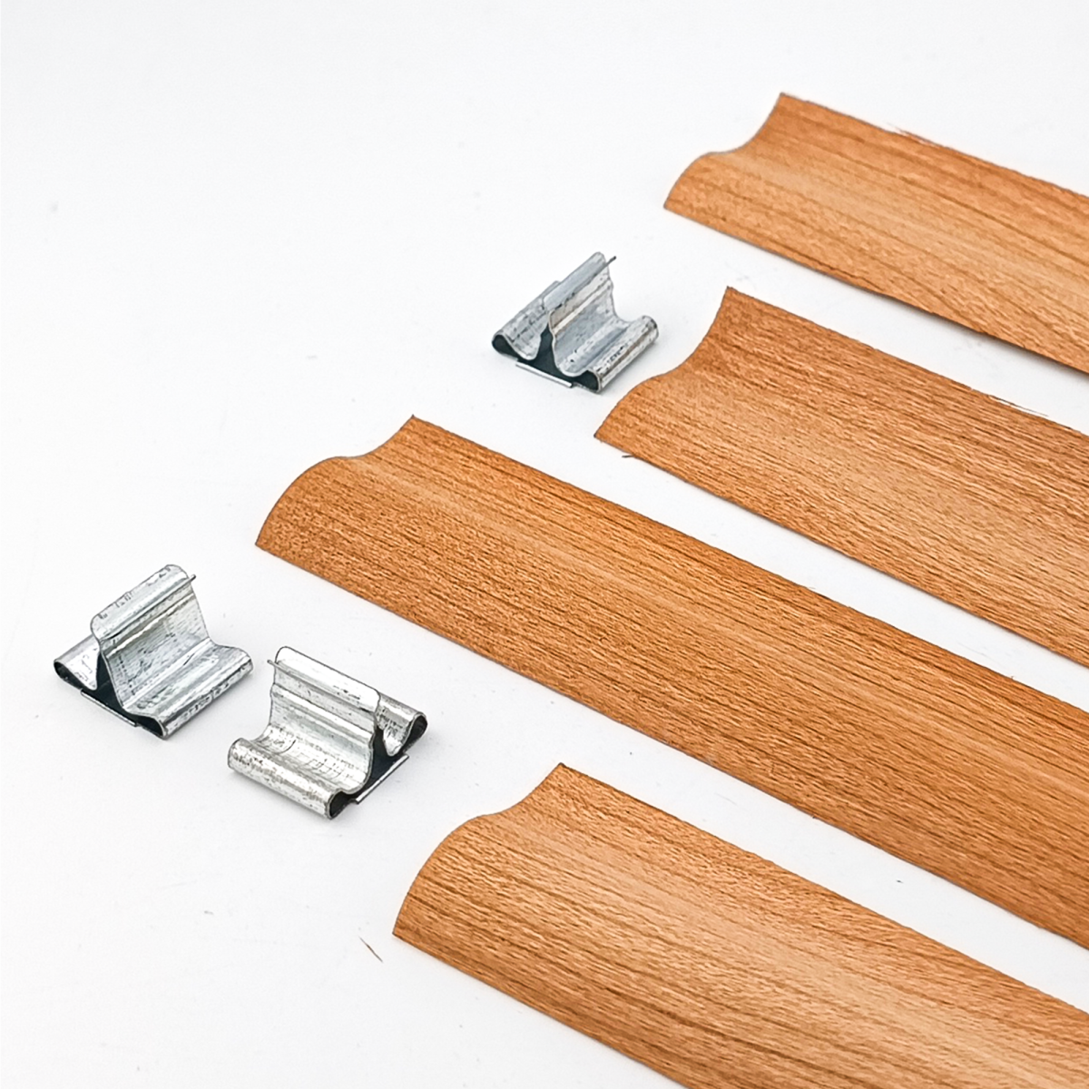 Pabilo de Madera para Velas - Curvos Ondulado Forma S - 30×120 mm - Mecha de Madera con Fichas - Candle Craft