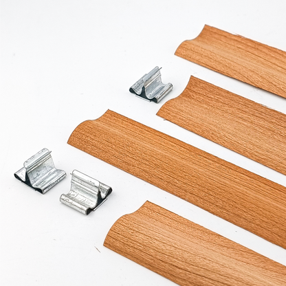 Pabilo de Madera para Velas - Curvos Ondulado Forma S - 30×120 mm - Mecha de Madera con Fichas - Candle Craft