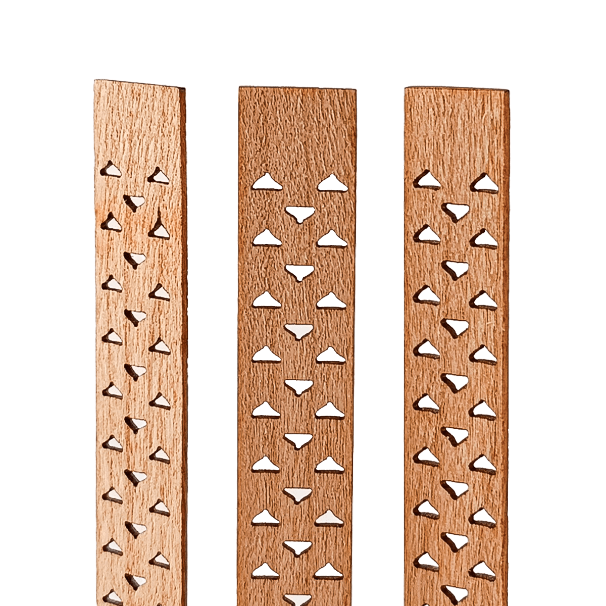 Pabilo de Madera para Velas - Diseño Ranurado Huecos - 10×150 mm - Mecha de Madera con Fichas - Candle Craft