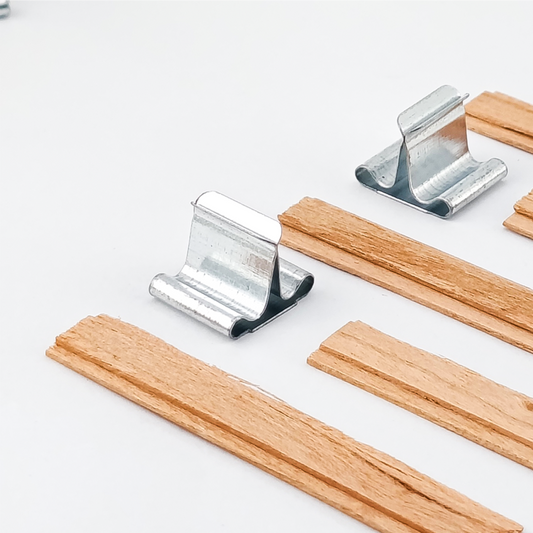 Pabilo de Madera para Velas - Doble 10×150 mm - Mecha de Madera con Fichas - Candle Craft