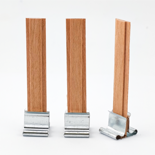 Pabilo de Madera para Velas - Doble 10×60 mm - Mecha de Madera con Fichas - Candle Craft
