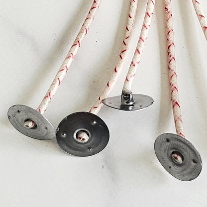 Pabilos con alma de algodón | Mechas encerados con ficha | Calibre 32 - Candle Craft