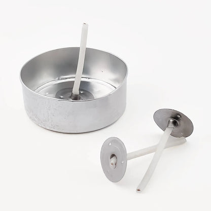 Pabilos Mini de 3 cm con alma de papel para Velas de Té | Mechas encerados con ficha | Calibre 8 - Candle Craft