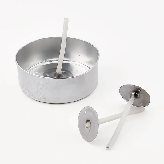 Pabilos Mini de 3 cm con alma de papel para Velas de Té | Mechas encerados con ficha | Calibre 8 - Candle Craft