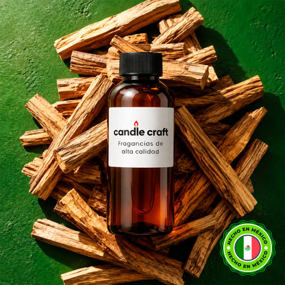 Fragancia Candle Craft - Palo Santo Sagrado - Esencia para Velas Jabones Difusores y Más - Hecho en México