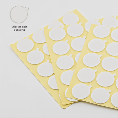 Pegatinas de Pabilo de Vela con Pestaña - Stickers para Fijar Pabilo de Vela | Adhesivos de Doble Cara para Vasos y Moldes - Candle Craft