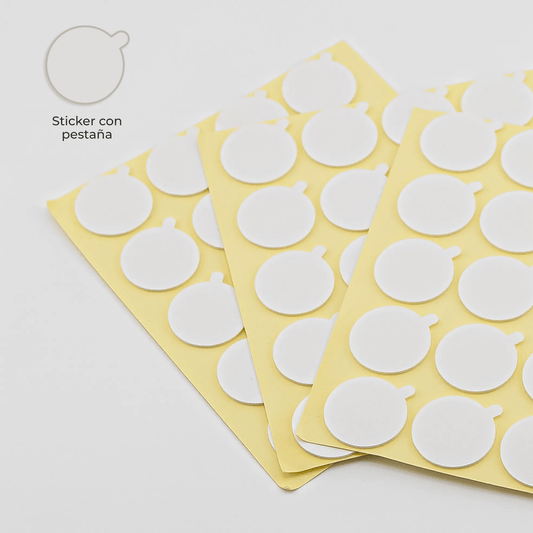 Pegatinas de Pabilo de Vela con Pestaña - Stickers para Fijar Pabilo de Vela | Adhesivos de Doble Cara para Vasos y Moldes - Candle Craft