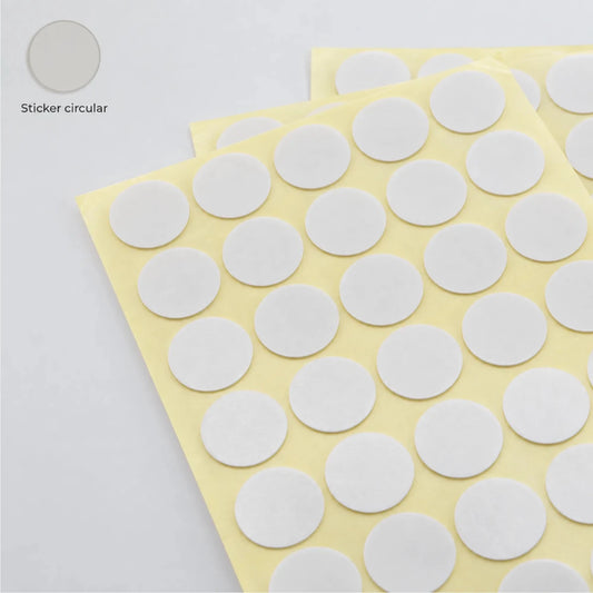 Pegatinas Planas de Pabilo de Vela - 15 mm de Diámetro - Stickers para Fijar Pabilo en Velas | Adhesivos de Doble Cara para Vasos y Moldes - Candle Craft