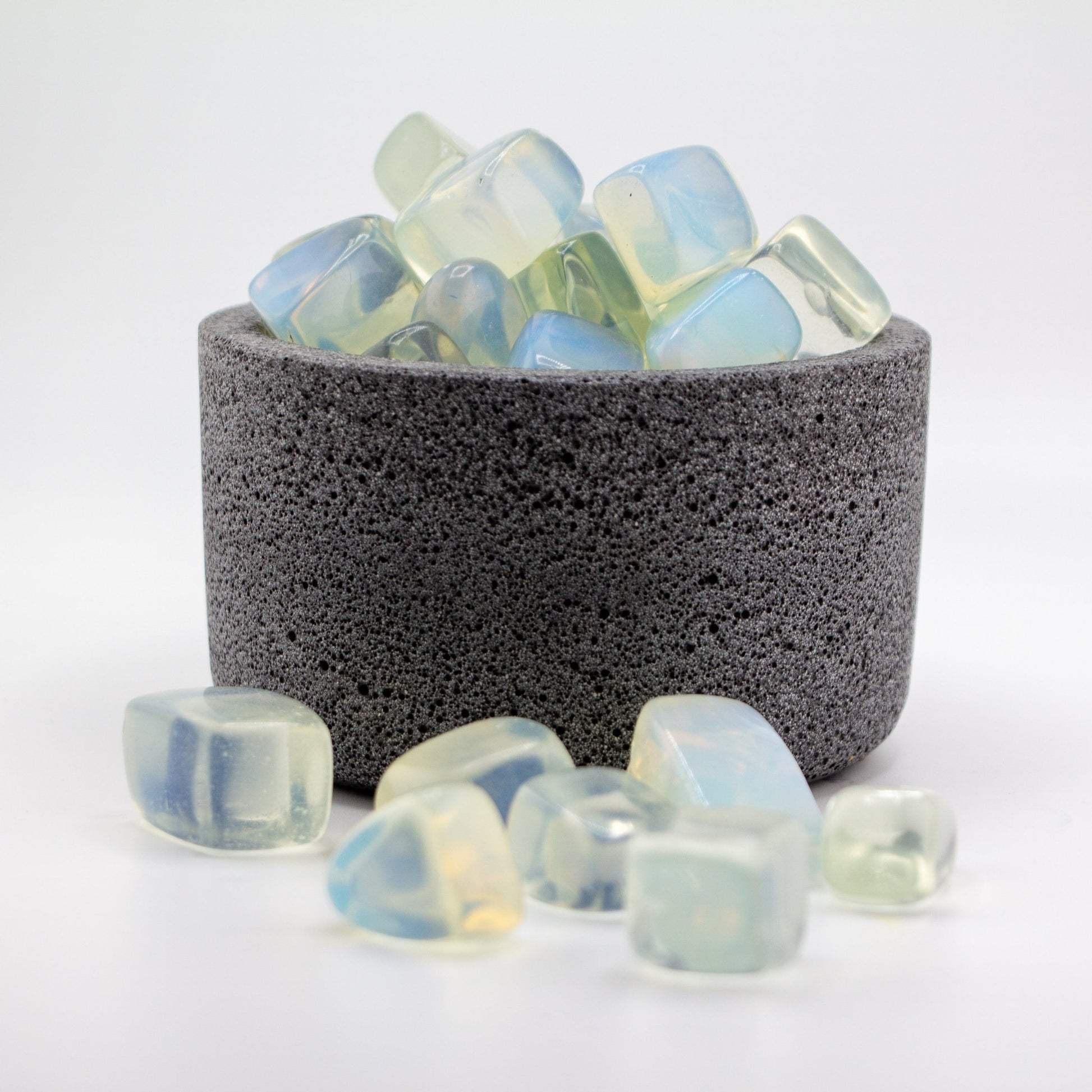 Piedra de Luna Opalina Pulido – Piedra de la Serenidad y la Calma para Velas y Decoración - Candle Craft