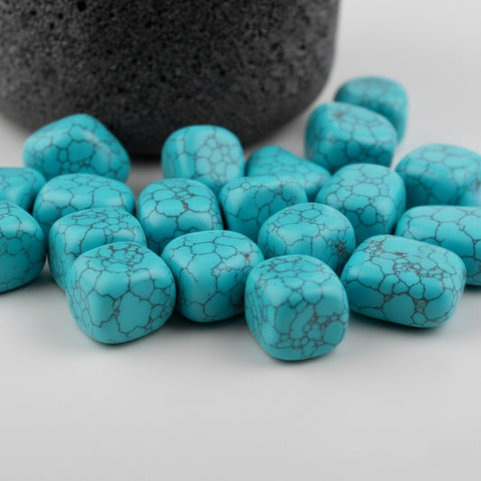 Piedra Preciosa Turquesa Pulida – Energía Positiva, Amor y Equilibrio para Signos de Aire y Agua Para Velas y Decoración - Candle Craft