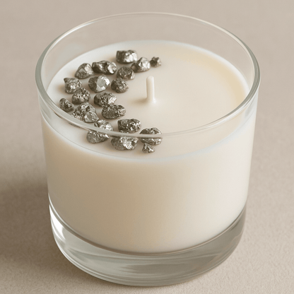 Pirita Natural – Piedra Plateada de Protección y Abundancia para Velas y Decoración - Candle Craft