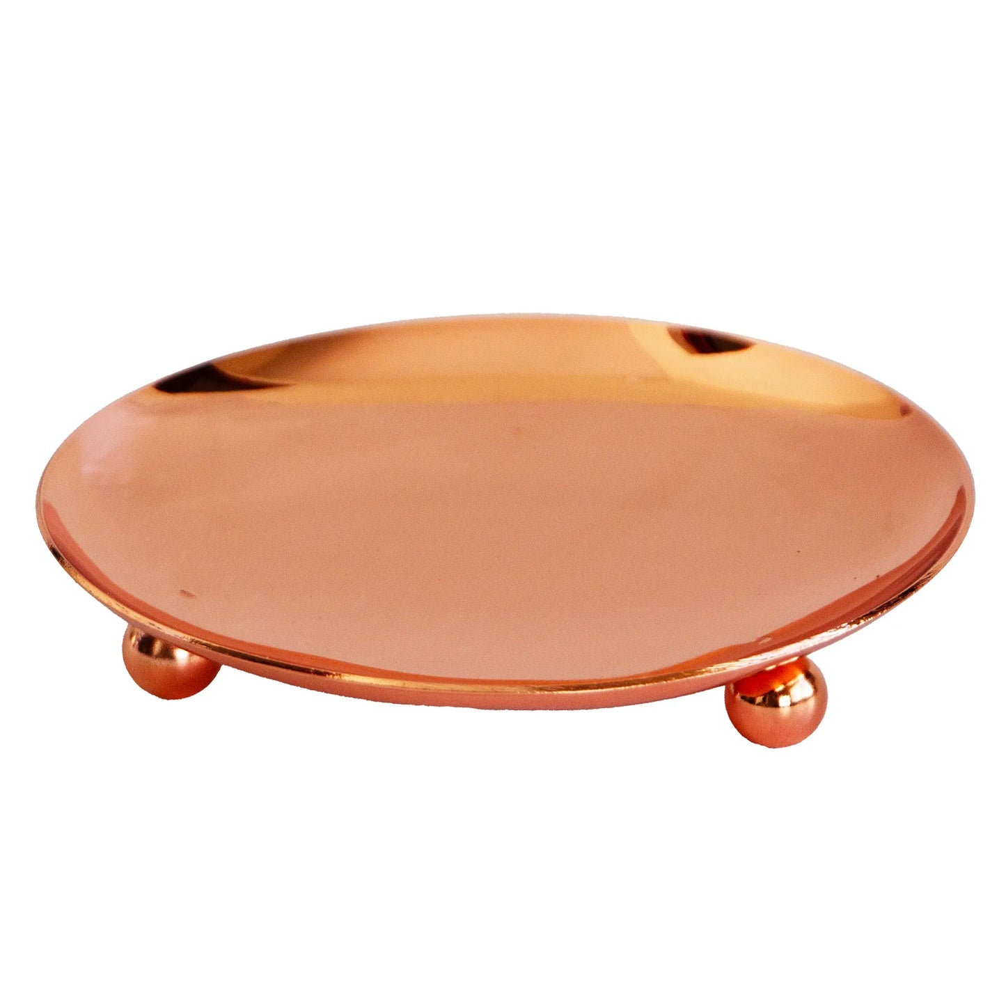 Platos para Velas de Aluminio Oro Rosado Metálico - Candle Craft