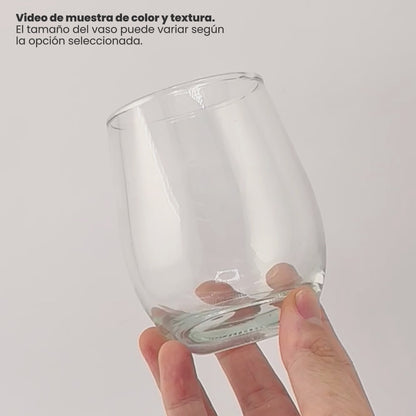 300ml - Mónaco Vaso de vidrio Redondo para velas - Frasco Transparente