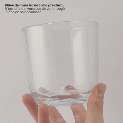 520ml - Valencia Vaso de Vidrio para Velas con Base Redondo - Frasco Cristal Transparente
