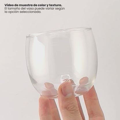 330ml - Mónaco Vaso de vidrio Redondo para velas - Frasco Cristal Transparente