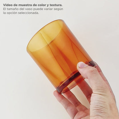 210ml - Mónaco Vaso de vidrio para velas - Frasco Ámbar Transparente