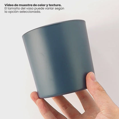 560ml - Mónaco Vaso de vidrio para velas - Frasco Gris Carbón Mate