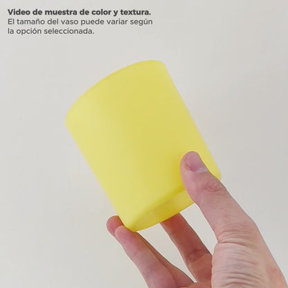 300ml - Mónaco Vaso de vidrio para velas - Frasco Amarillo Pastel Mate