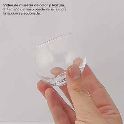 Votivos Portavelas Pecera - Vaso de vidrio para velas redonda - Transparente - 120ml