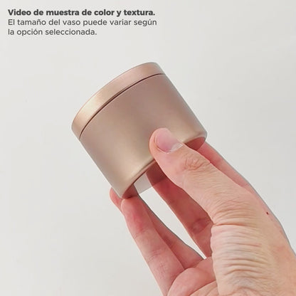 130ml - Tokio Lata de Aluminio Recto para velas - Frasco Oro Rosado