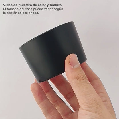 140ml - Mónaco Vaso de vidrio para velas - Frasco Negro Mate