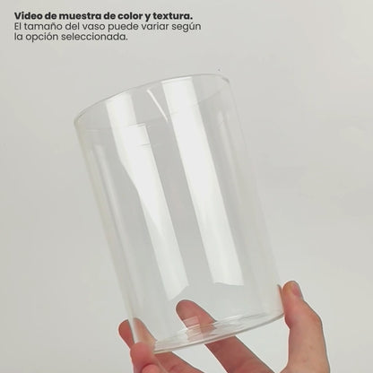 1000ml - Mónaco Vaso de Vidrio para Velas - Extra Alto - Frasco Cristal Transparente
