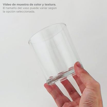 300ml - Mónaco Vaso de vidrio para velas - Frasco Transparente