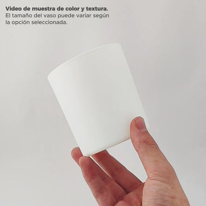 210ml - Mónaco Vaso de vidrio para velas - Frasco Blanco Mate