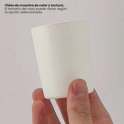100ml - Mónaco Vaso de vidrio para velas - Frasco Blanco Mate