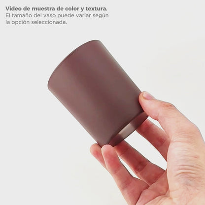 300ml - Mónaco Vaso de vidrio para velas - Frasco Café Chocolate Marrón - Mate