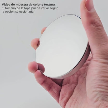 Tapa de Aluminio M para vasos de velas - Tapa para Vela Color Plata Espejo