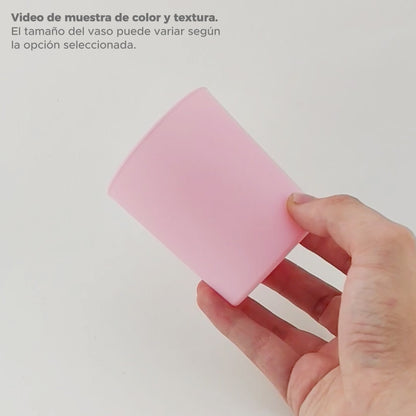 560ml - Mónaco Vaso de vidrio para velas - Frasco Rosa Pastel - Mate