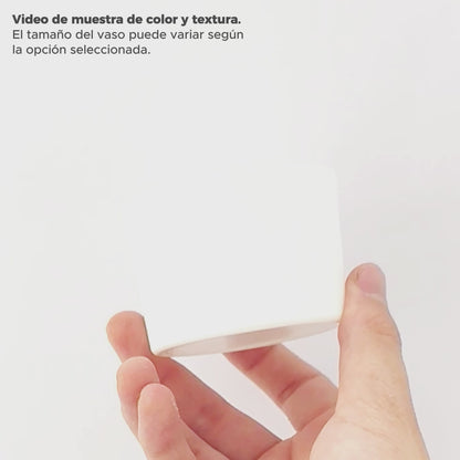 140ml - Mónaco Vaso de vidrio para velas - Frasco Blanco Mate