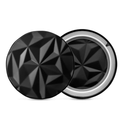 Tapa de Aluminio L para vasos de velas - Diseño Diamantado - Tapa para Vela Color Negro Mate - Candle Craft