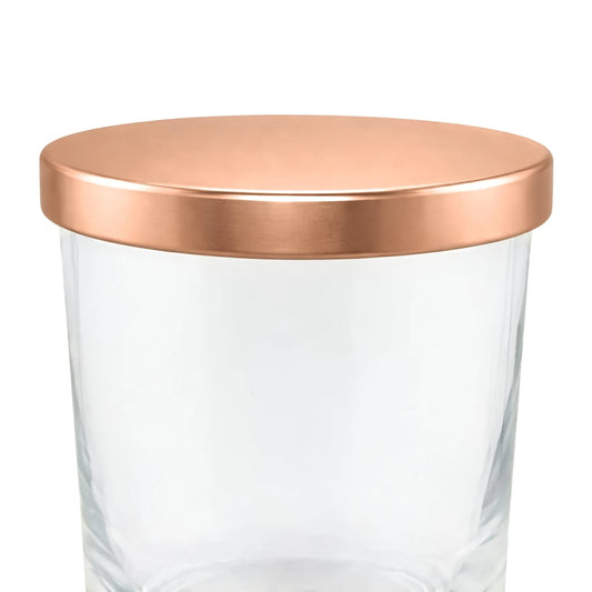 Tapa de Aluminio L para vasos de velas - Oro Rosado - Candle Craft