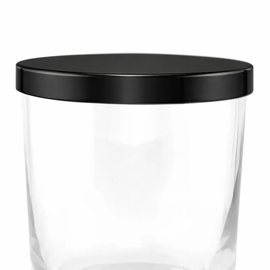 Tapa de Aluminio M para vasos de velas - Negro Brillante - Candle Craft