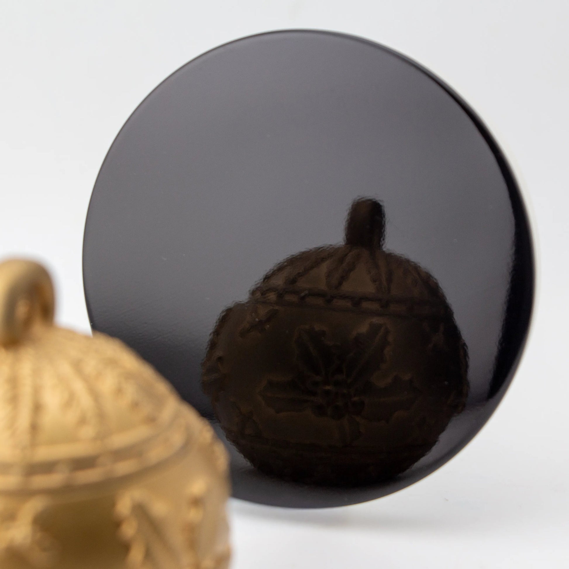 Tapa de Aluminio XL Delgada para Vasos de Velas – Tapa para Vasos de Velas - Negro Brillante - Candle Craft