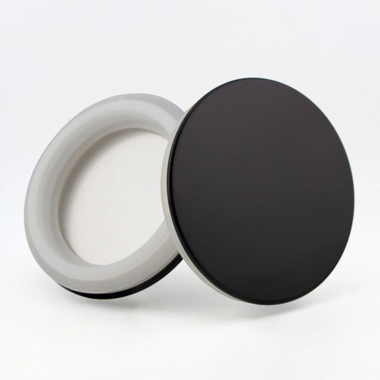 Tapa de Aluminio XL Delgada para Vasos de Velas – Tapa para Vasos de Velas - Negro Brillante - Candle Craft