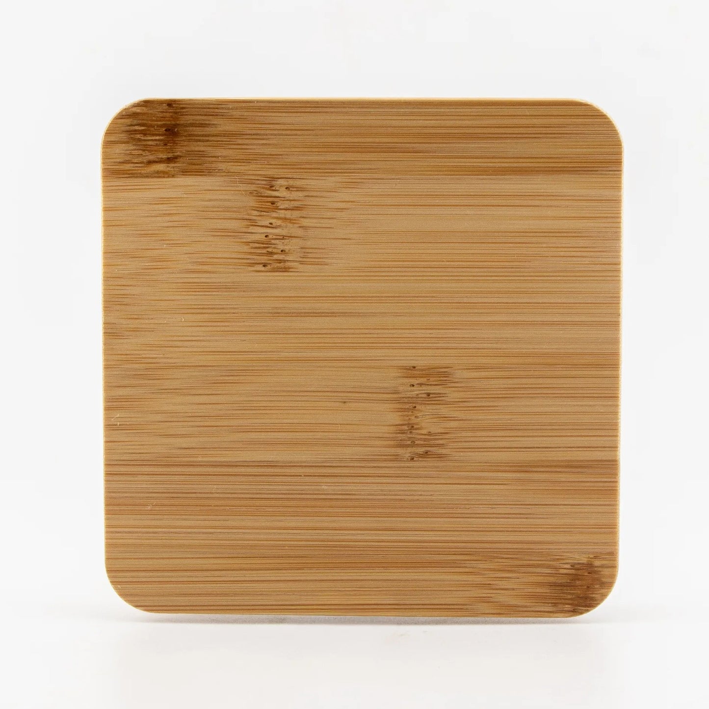 Tapa de Bambú Cuadrada con Anillo de Silicón para Vasos de Velas - 10x10cm - Natural - Candle Craft