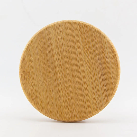 Tapa de Bambú XL con Anillo de Silicón para Vasos de Velas - Natural - Candle Craft