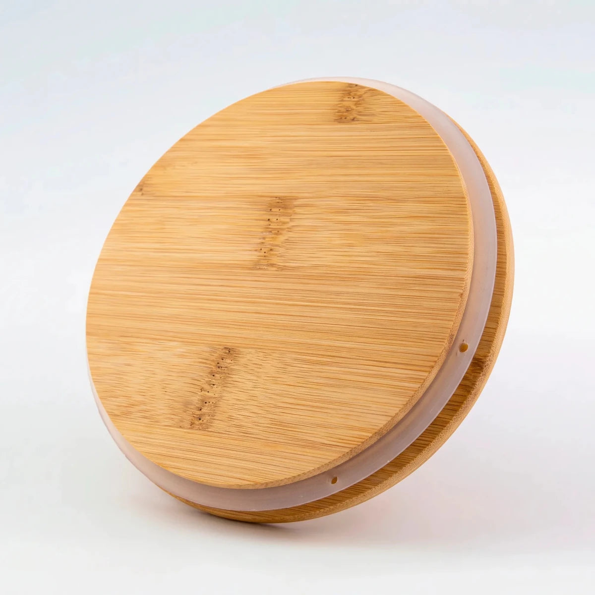 Tapa de Bambú XXL con Anillo de Silicón para Vasos de Velas - Natural - Candle Craft