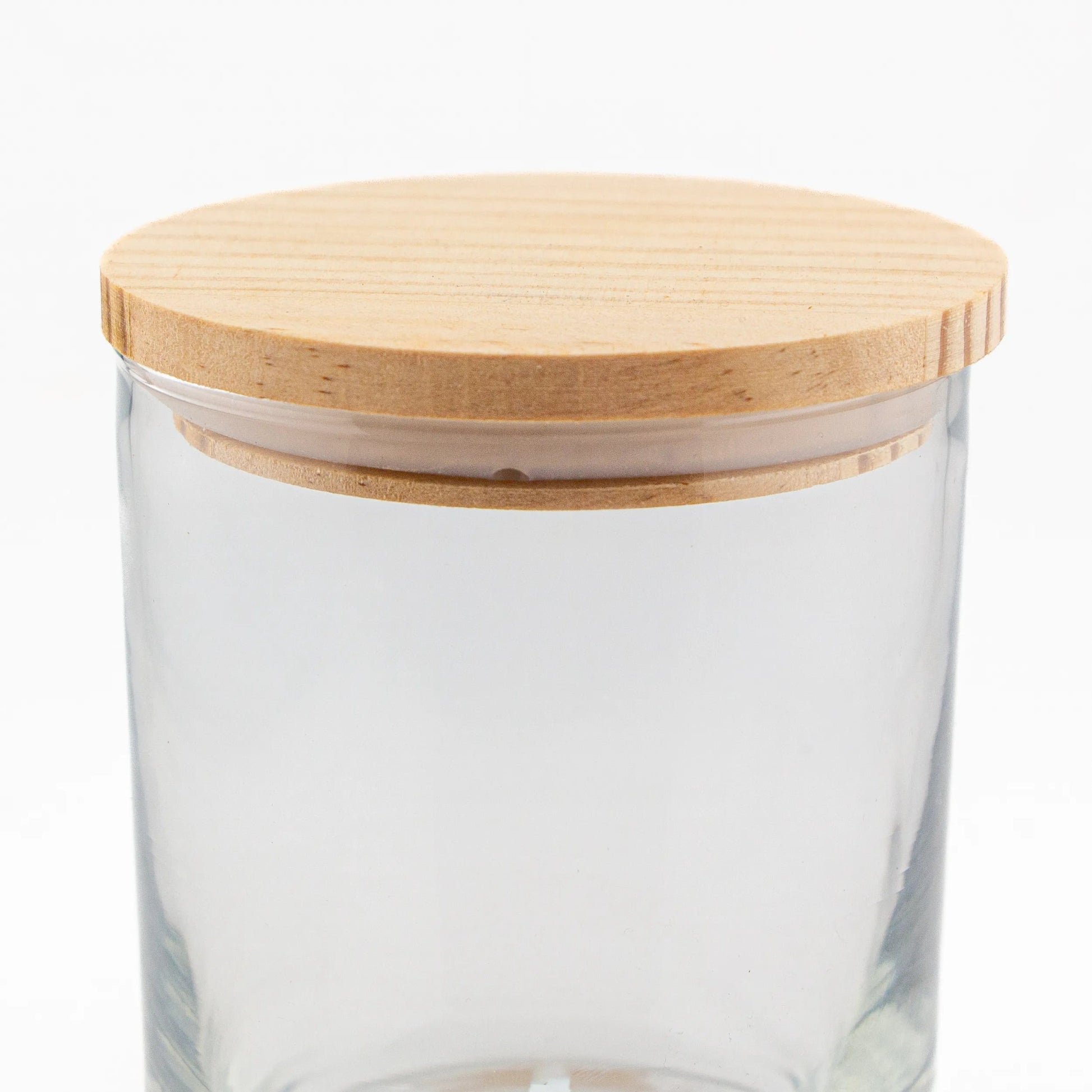 Tapa de Madera Pino Natural XL - Con Anillo de Silicón para Vasos de Velas - Candle Craft