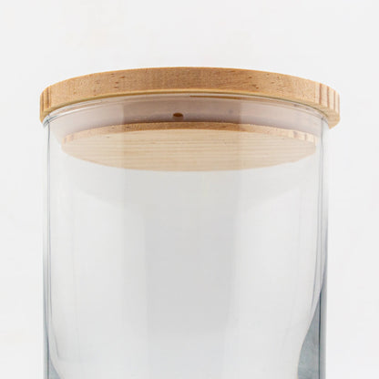 Tapa de Madera Pino Natural XL - Con Anillo de Silicón para Vasos de Velas - Candle Craft