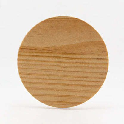 Tapa de Madera Pino Natural XL - Con Anillo de Silicón para Vasos de Velas - Candle Craft