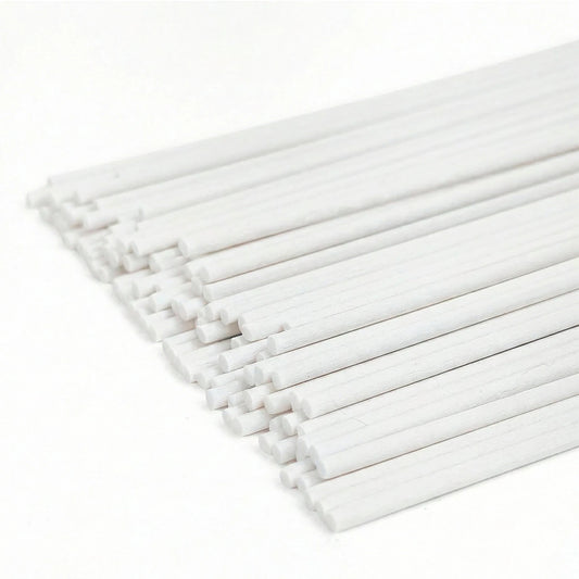 Varillas para Difusor - 25cm - Difusor Sticks - Varitas de Fibra para Difusores - Color Blanco - Candle Craft