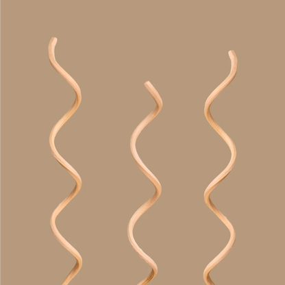 Varillas para Difusor - Ondulado - 25cm - Difusor Sticks - Varitas de Rattan para Difusores - Color Madera - Candle Craft