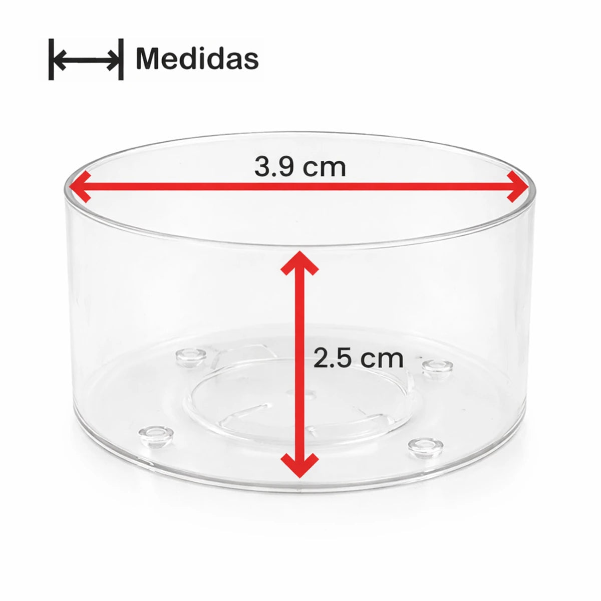 Vaso de Plástico para Velas de Té – Vasos para Velas Artesanales (3.9 cm x 2.5 cm) - Candle Craft