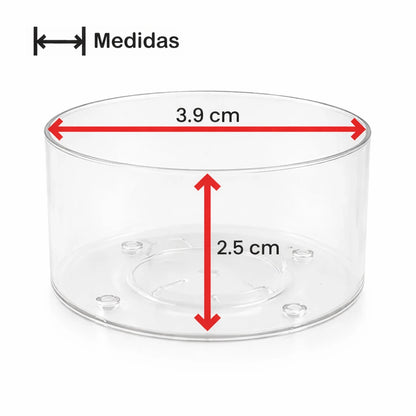 Vaso de Plástico para Velas de Té – Vasos para Velas Artesanales (3.9 cm x 2.5 cm) - Candle Craft