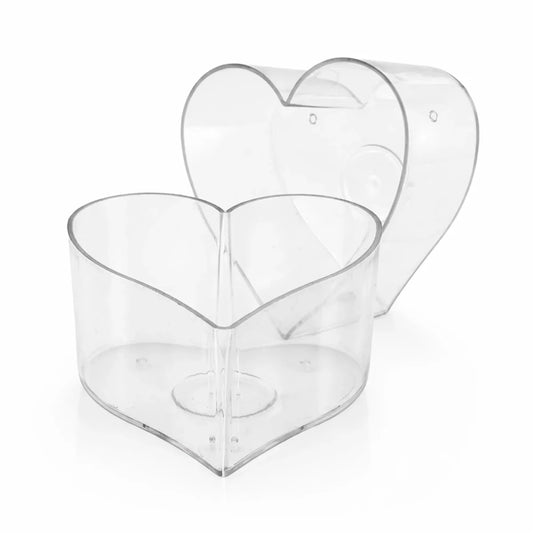 Vaso de Plástico para Velas de Té – Vasos para Velas Artesanales Forma Corazón - Candle Craft